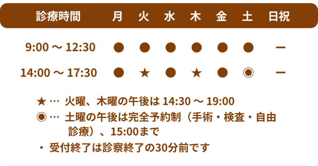 診療時間表_Webサイト用 1200 x 800 px - 植物園前ライラック皮膚科|札幌・桑園の女医が院長を務める地域のかかりつけクリニック